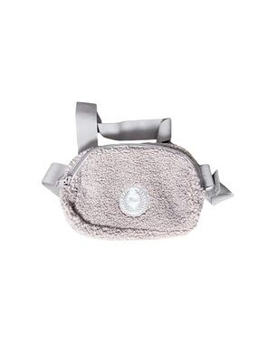 PINK Victoria's Secret Sherpa Crossbody Bag - Light Gray